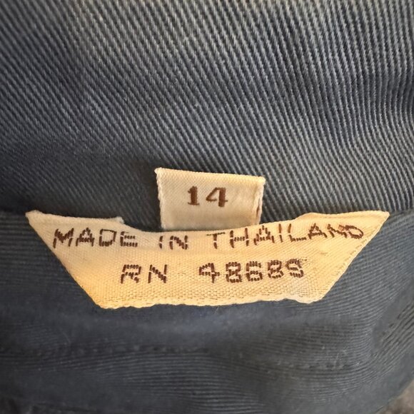 VTG Western Slate Blue A-Line Trench Coat with Zip-in Lining - Picture 12 of 13